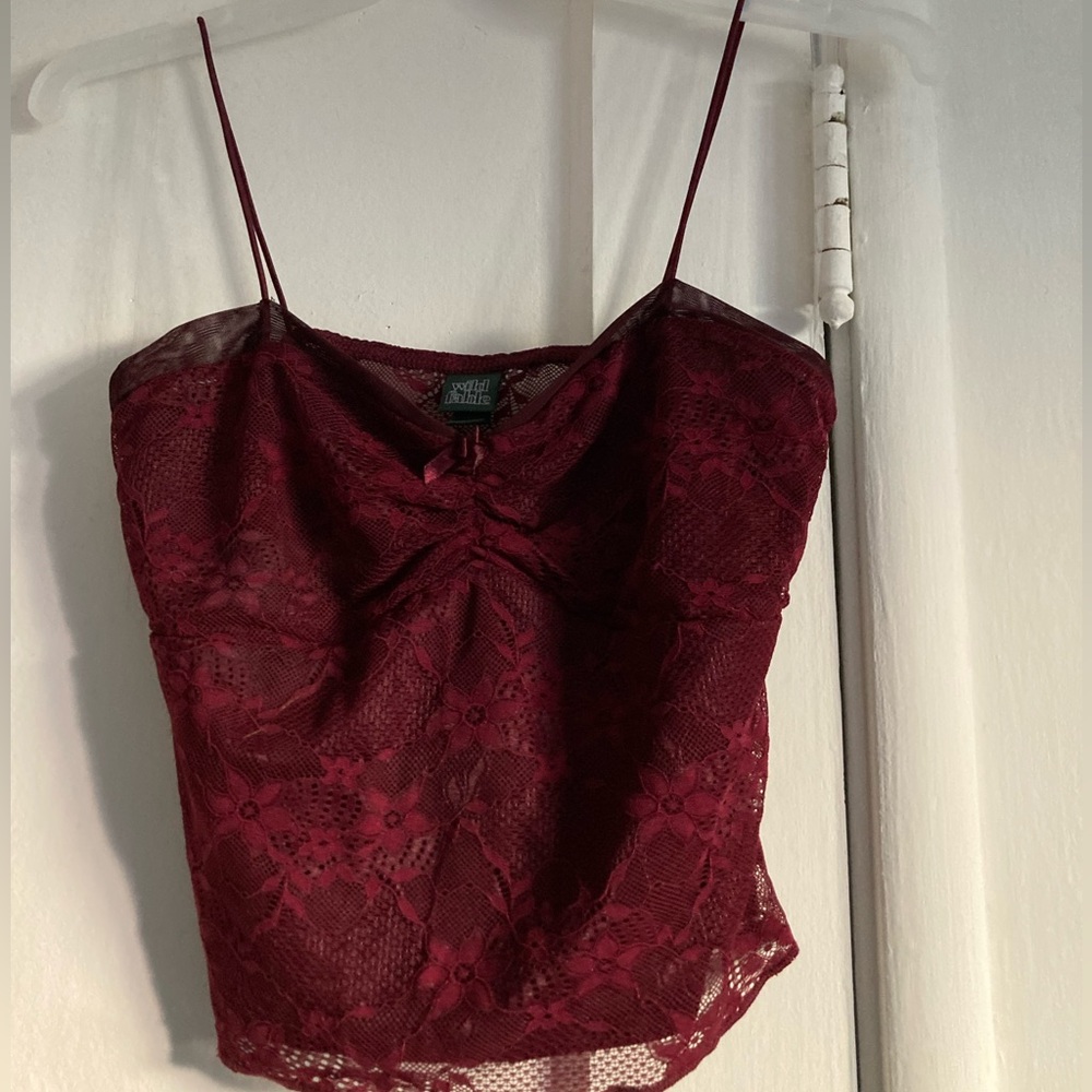 Wild Fable Burgundy Lace Camisole
